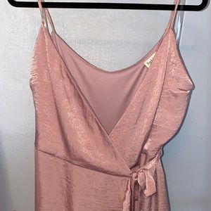 Mauve wrap mini dress